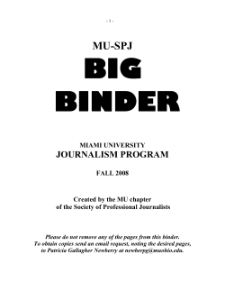 A brief history of Journalism at Miami University