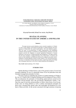 spatial planning in the united states of america and poland