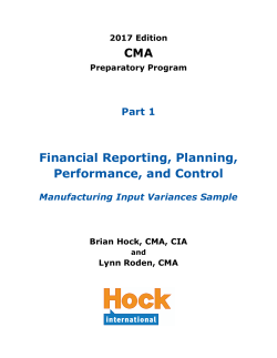 CMA Part 1 Textbook Volume 1 January 2017 Sample