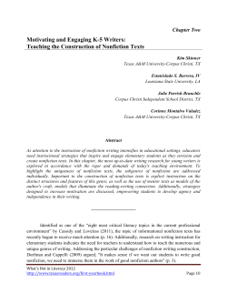 Chapter Two: Motivating and Engaging K