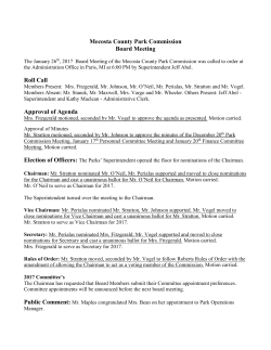 January 2017 - Mecosta County Park Commission