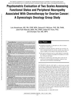 Psychometric Evaluation of Two Scales Assessing Functional Status