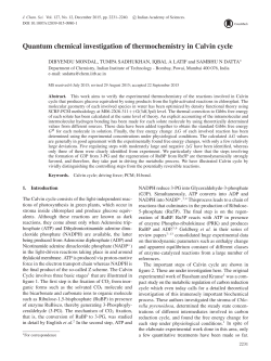 Quantum chemical investigation of thermochemistry in Calvin cycle