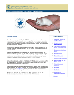 Module 12 - Euthanasia of Experimental Animals