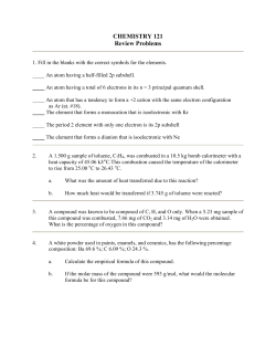 CHEMISTRY 121