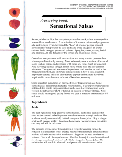 Sensational Salsas - National Center for Home Food Preservation