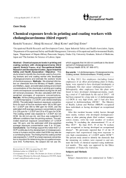Chemical exposure levels in printing and coating workers with