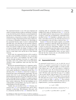 Exponential Growth and Decay