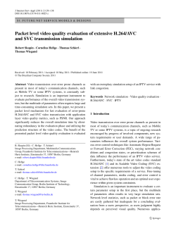 Packet level video quality evaluation of extensive H.264/AVC and