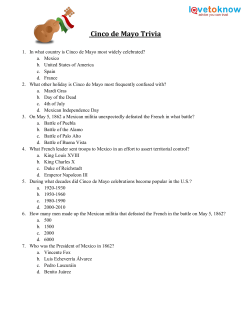 Printable Cinco de Mayo Trivia