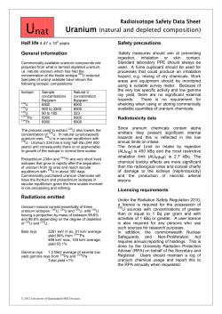 Uranium (naturallly occuring)