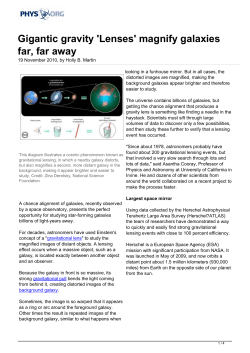 Gigantic gravity `Lenses` magnify galaxies far, far away