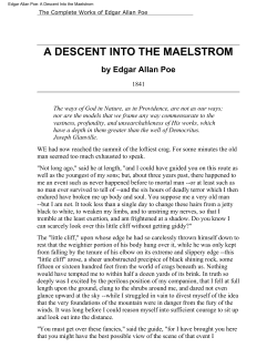 Edgar Allan Poe: A Descent Into the Maelstrom