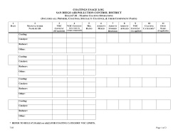 coatings usage log - Air Pollution Control District
