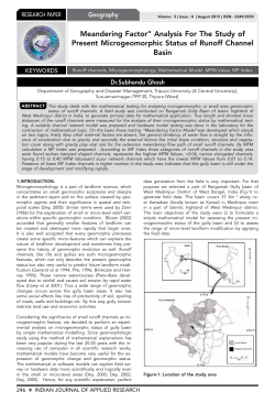 Meandering Factor&rdquo; Analysis For The Study of Present