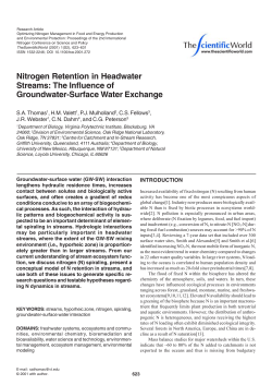 Thomas, S.A., H.M. Valett, P.J. Mulholland, C.S. Fellows, J.R.