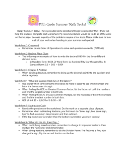 Fifth Grade Summer Math Packet