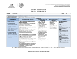 cycle 4, second grade school term 2015-2016