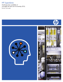 HP Superdome: Mainframe-class availability at one