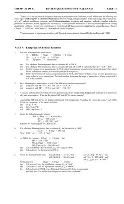 Review Questions for Final Exam