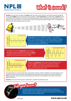 sound waves - National Physical Laboratory