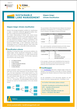K&ouml;ppen-Geiger climate classification Classification scheme
