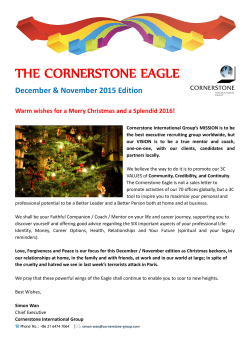 The Cornerstone Eagle &ndash; November