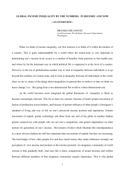 Global Income Inequality by the Numbers