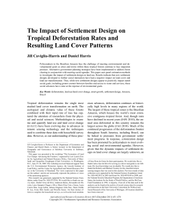 The Impact of Settlement Design on Tropical Deforestation Rates