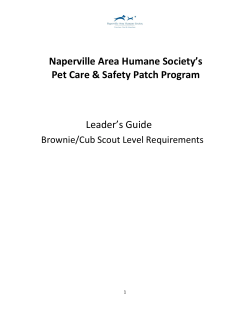 the BROWNIE/CUB SCOUT GUIDE - Naperville Area Humane Society