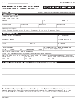 PRINT AND MAIL Request for Assistance Form