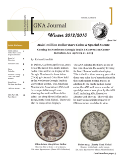 2013 Winter - Georgia Numismatic Association