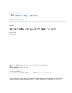 Trigonometry Unit Based On Brain Research