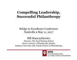 Compelling Leadership, Successful Philanthropy