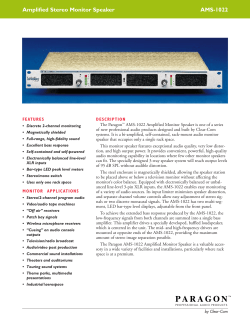 Amplified Stereo Monitor Speaker AMS-1022 - Clear-Com