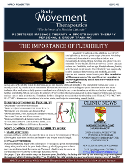 the importance of flexibility