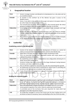 Factors that led to the rise of Venice