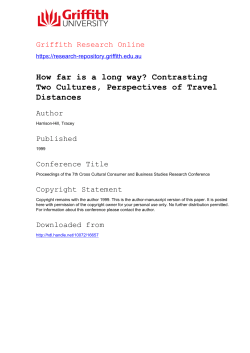 How far is a long way? Contrasting Two Cultures, Perspectives of