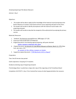 Analyzing Engraving of the Boston Massacre Activity 1: Day 2