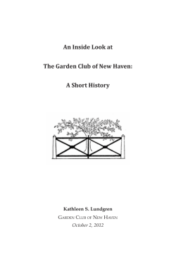 An Inside Look at The Garden Club of New Haven: A Short History