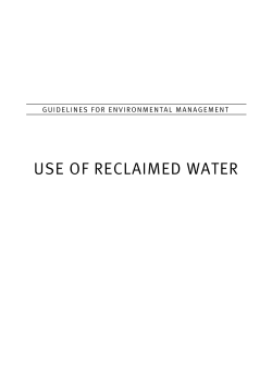 Use of Reclaimed Water