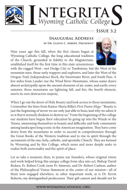 integritas - Wyoming Catholic College