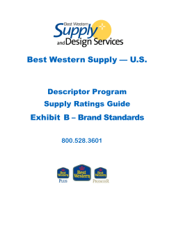 Best Western Supply &mdash; U.S. Exhibit B &ndash; Brand Standards