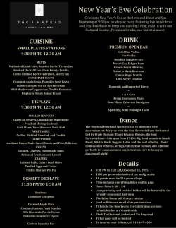 New Year`s Eve Celebration - The Umstead Hotel and Spa