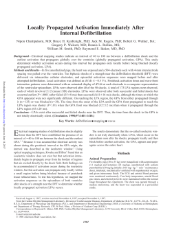 Locally Propagated Activation Immediately After Internal Defibrillation