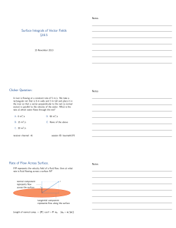 Surface Integrals of Vector Fields &sect;16.5