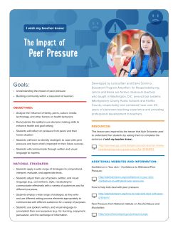 Peer Pressure - Ask, Listen, Learn