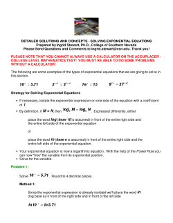 Solving Exponential Equations