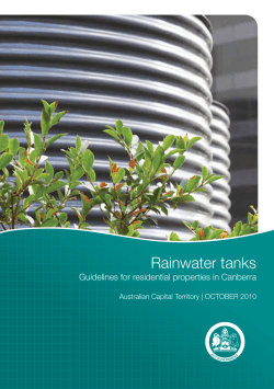 Rainwater tanks guidelines - ACT Planning