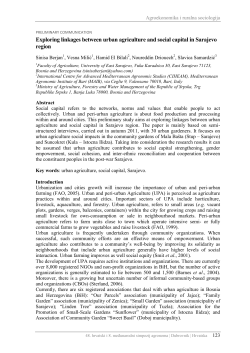 Exploring linkages between urban agriculture and social capital in